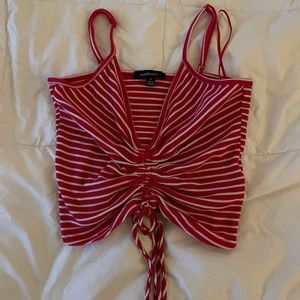 Red and white croptop